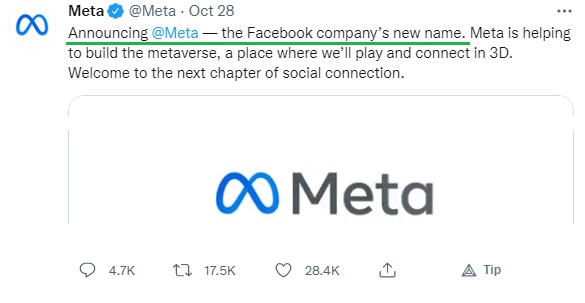 Facebook Meta Metaverse крипто